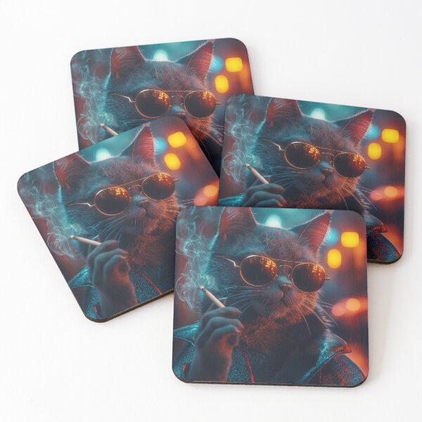 Item preview, badass cat designed and sold by Goblincore808.