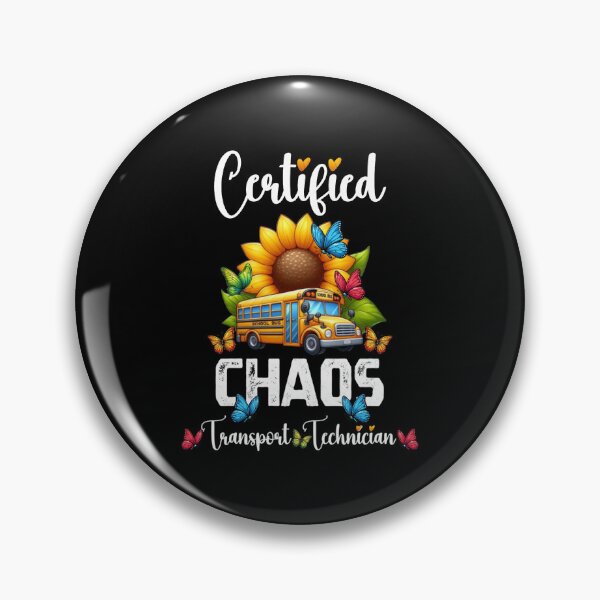 Item preview, Certified Chaos Transport Technician Funny Sunflower Butterfly Design designed and sold by Creat-Des.