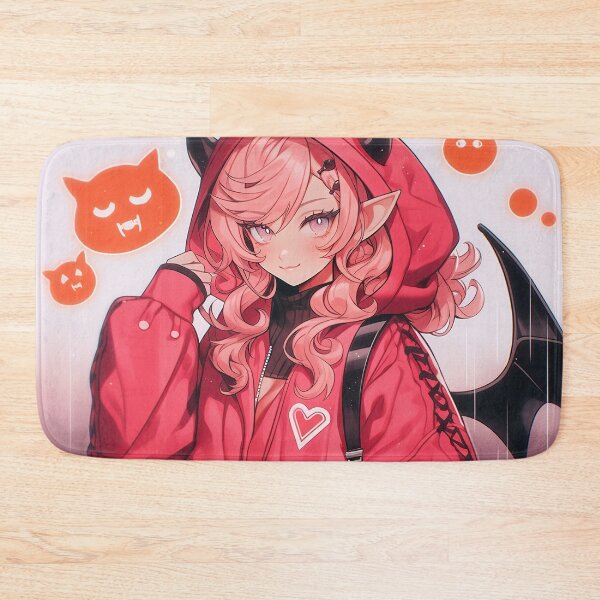 Item preview, Cute Pink Demon Anime Girl designed and sold by bubblegoth.