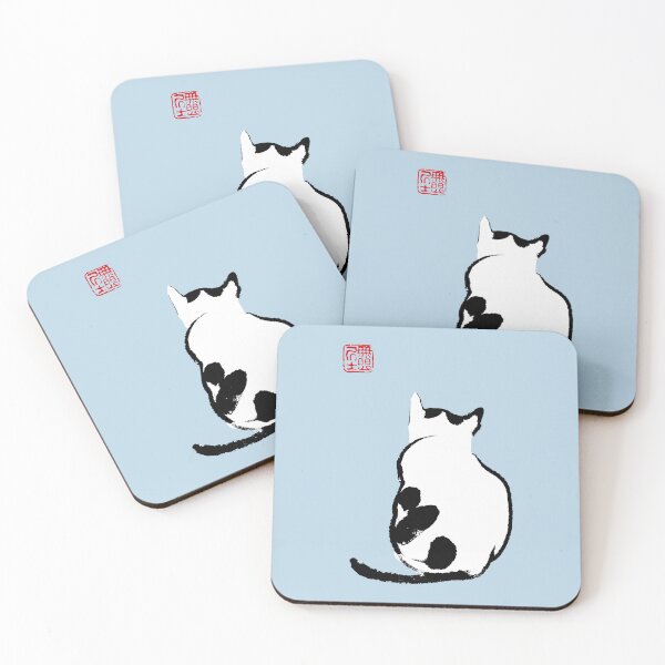 Item preview, Japanese Cat Black and White designed and sold by Pixelchicken.