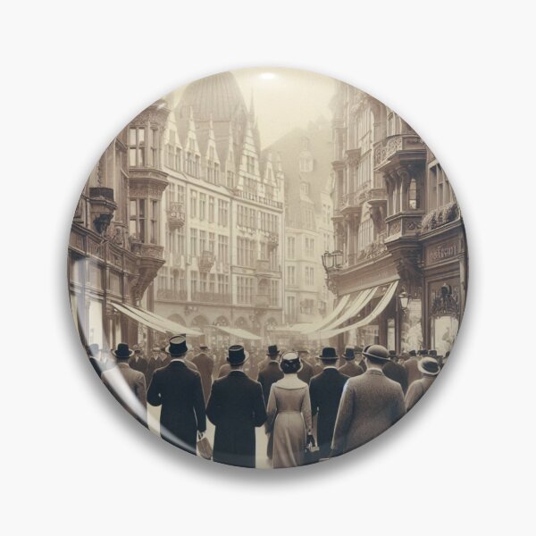 Item preview, 1920s Frankfurt Germany AI Art – Vintage Black and White City Scene Design for Clothing, Accessories, and Urban Lovers designed and sold by knalpot-design.