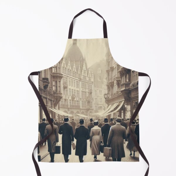 Item preview, 1920s Frankfurt Germany AI Art – Vintage Black and White City Scene Design for Clothing, Accessories, and Urban Lovers designed and sold by knalpot-design.