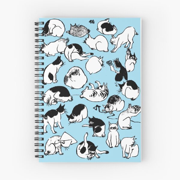 Item preview, Hiroshige Field of Black and White Cats designed and sold by Pixelchicken.