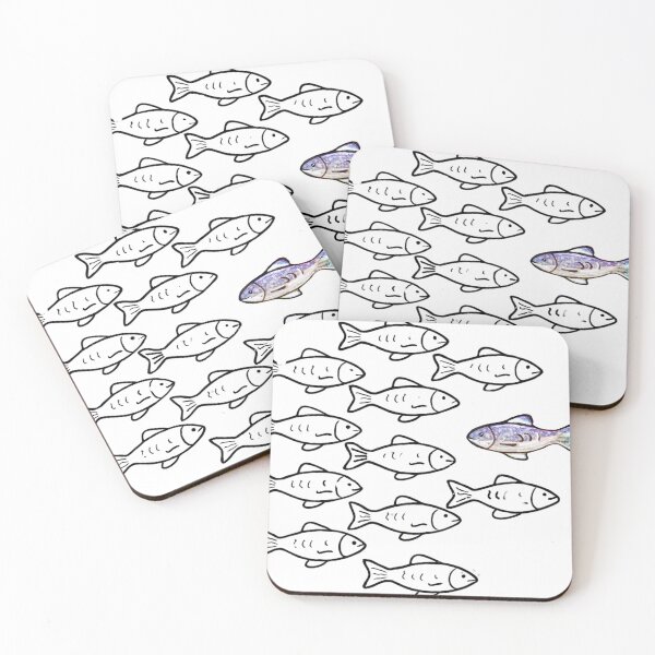 Item preview, Swim Your Own Way | Unique Fish Illustration designed and sold by The Sandy Design Store.