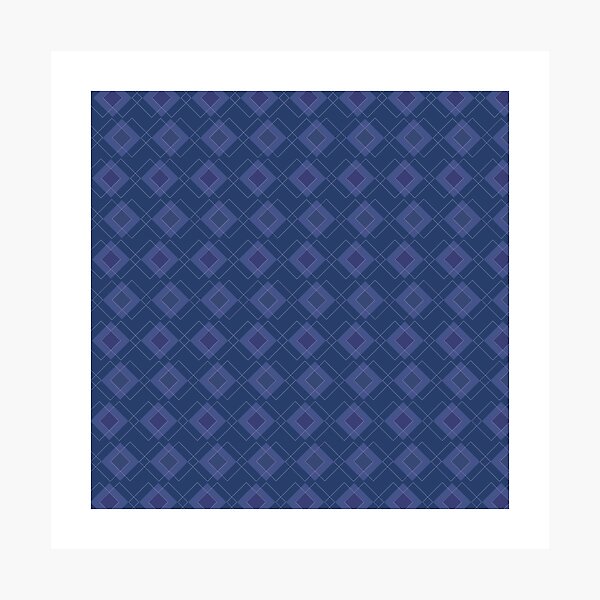 Item preview, Japanese Kanoko and Hishi Pattern (blue) designed and sold by ideakokodesign.