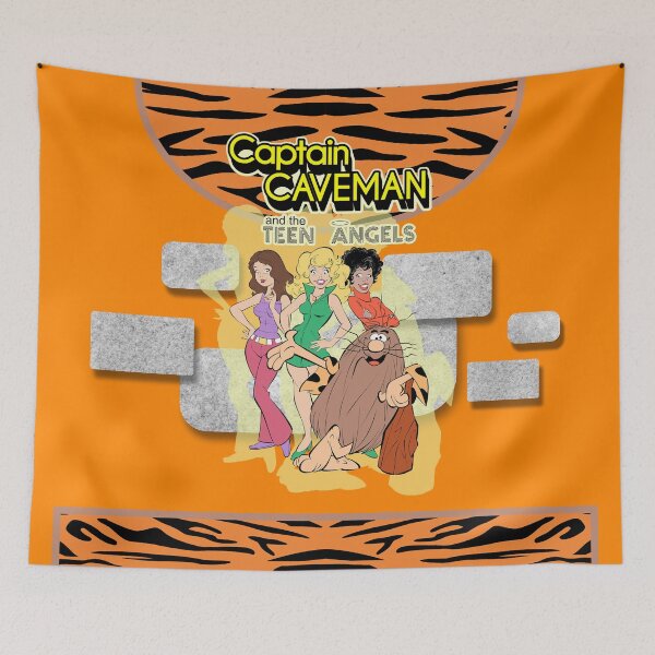 Item preview, CAPTAIN CAVEMAN TEENAGE ANGELS - STONE AGE CARTOON designed and sold by CuPensky.