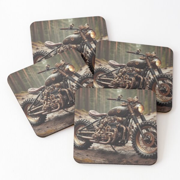 Item preview, scrambler motorcycle with a steampunk style designed and sold by Outlandishrob.