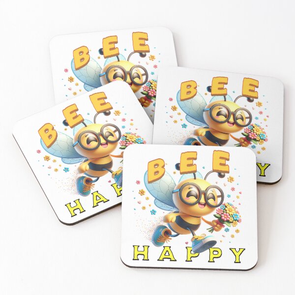 Item preview, Bee Happy – Cheerful Cute Bee Design | Positivity & Joyful Vibes Art designed and sold by MTeesGA.