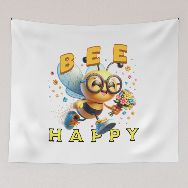 Item preview, Bee Happy – Cheerful Cute Bee Design | Positivity & Joyful Vibes Art designed and sold by MTeesGA.