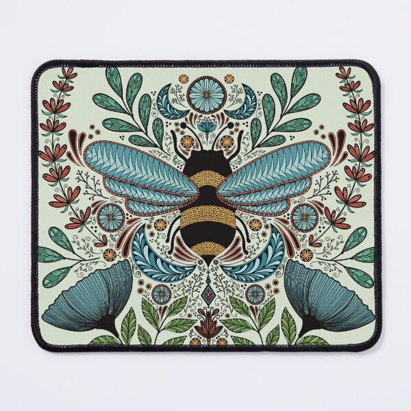 Item preview, Abeja entre flores: patrón Zentangle Art Nouveau designed and sold by AmberEchoCreates.