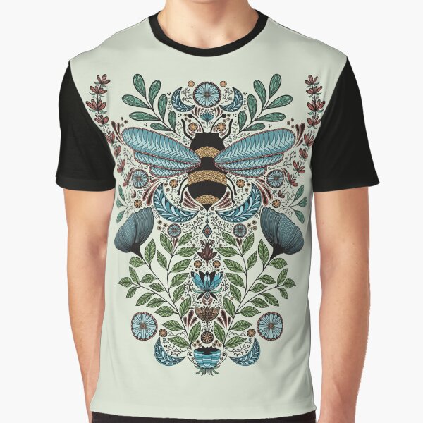 Artikel-Vorschau von Biene unter Blüten: Jugendstil-Zentangle-Muster, designt und verkauft von AmberEchoCreates.