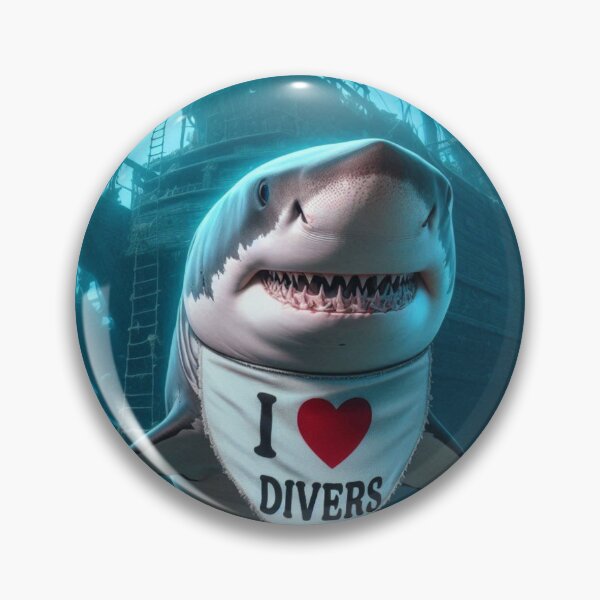 Item preview, I love Divers Shark Bib designed and sold by Outlandishrob.