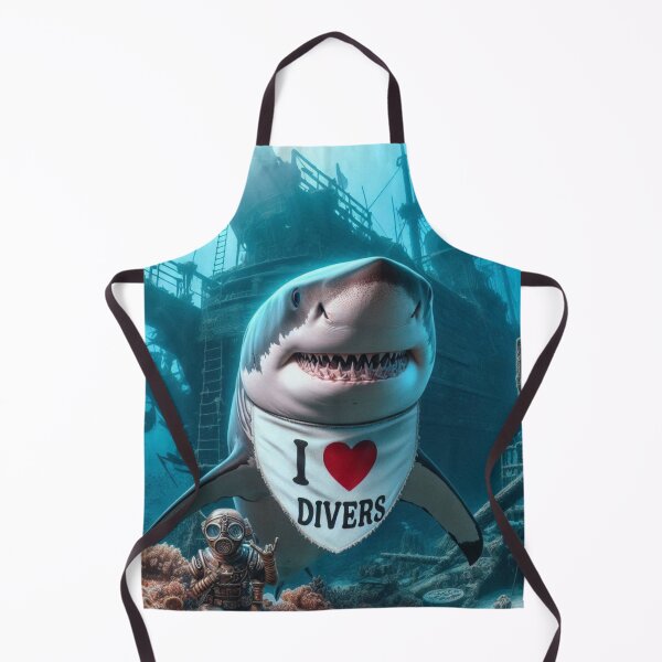Item preview, I love Divers Shark Bib designed and sold by Outlandishrob.