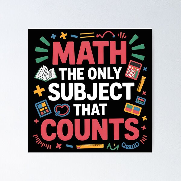 Item preview, Math The Only Subject That Counts Funny Retro Math Teacher designed and sold by holly-renee.