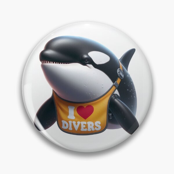 Item preview, Killer Whale wearing bib I Love Divers designed and sold by Outlandishrob.