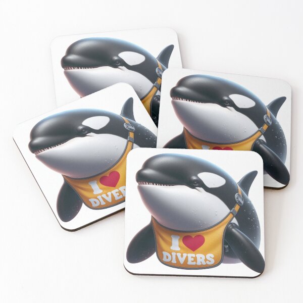 Item preview, Killer Whale wearing bib I Love Divers designed and sold by Outlandishrob.