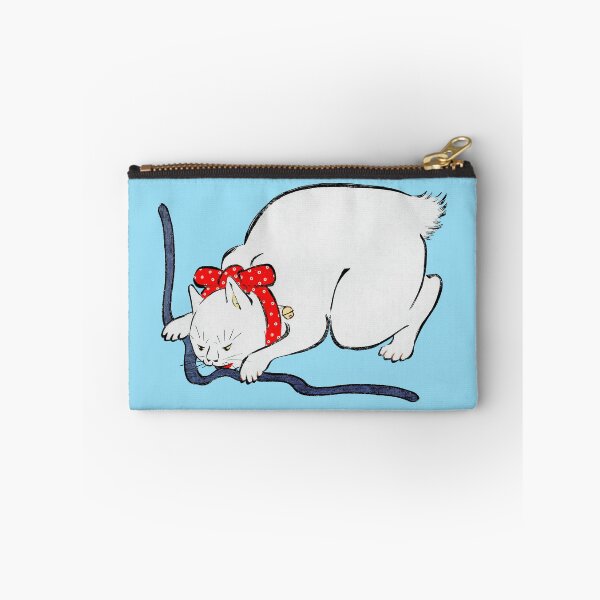 Item preview, Japanese Cat, White with Red Collar designed and sold by Pixelchicken.