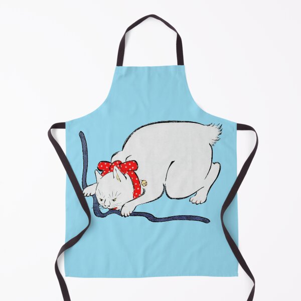 Item preview, Japanese Cat, White with Red Collar designed and sold by Pixelchicken.