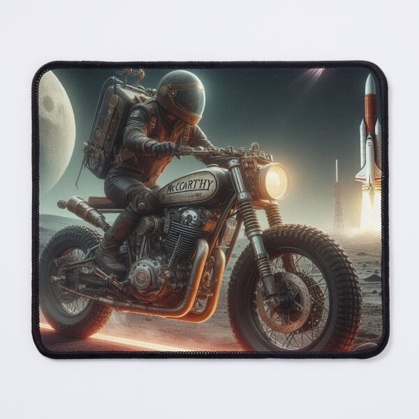 Item preview, Science Fiction Scrambler motorcycle on moon designed and sold by Outlandishrob.
