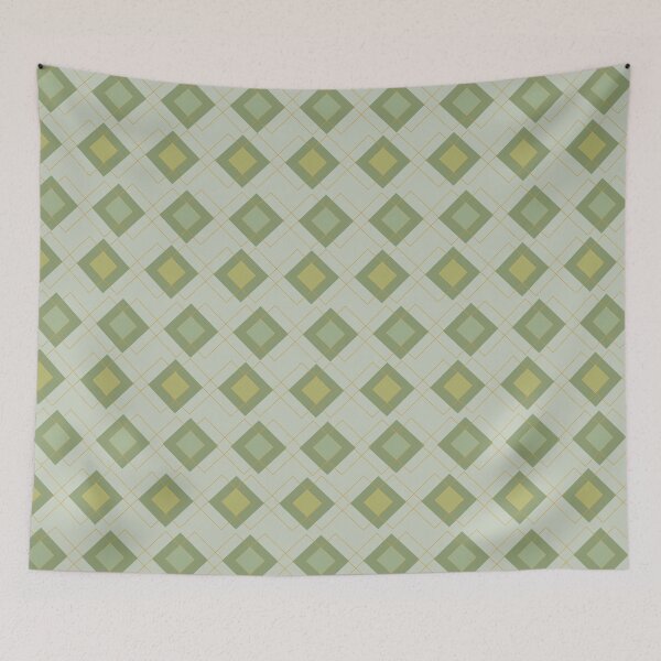 Item preview, Japanese Kanoko and Hishi Pattern (green) designed and sold by ideakokodesign.
