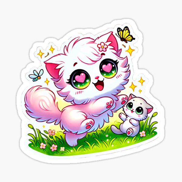 Vista previa del artículo con la obra «Pinky la gatita: camiseta de gato adorable y linda, camiseta de algodón de inspiración felina, regalo perfecto para cumpleaños, fiestas, Halloween y ropa divertida para gatos.», diseñado y vendido por SimpleFolks.