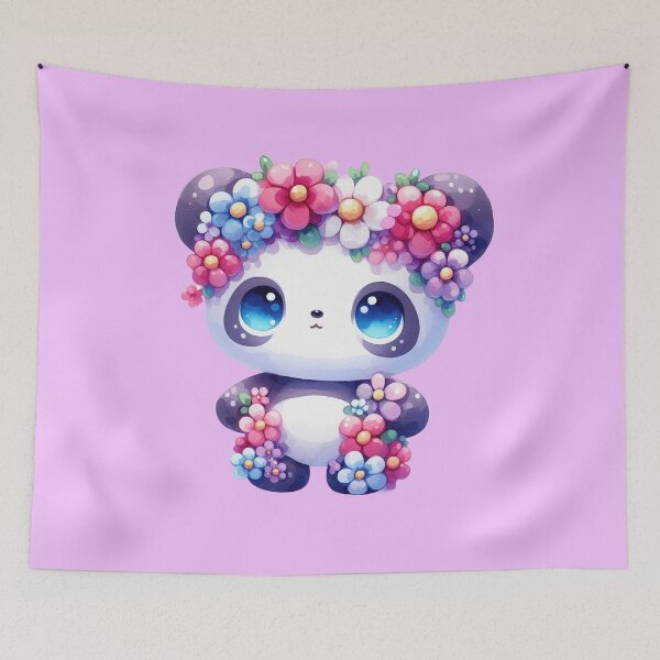 Item preview, Flower Panda 4 designed and sold by PANDALOVEART.