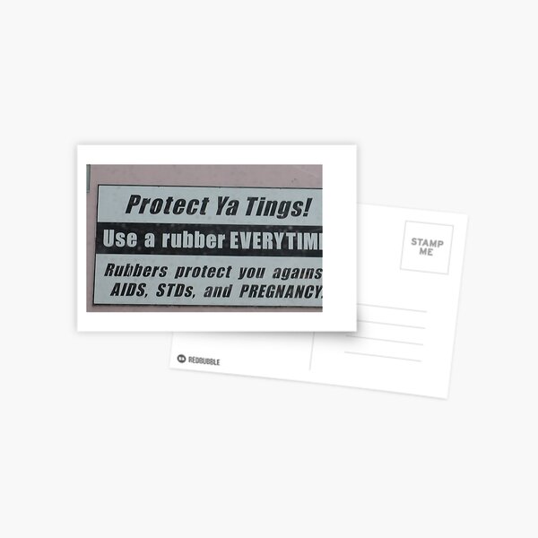 Protect ya tings! Postcard