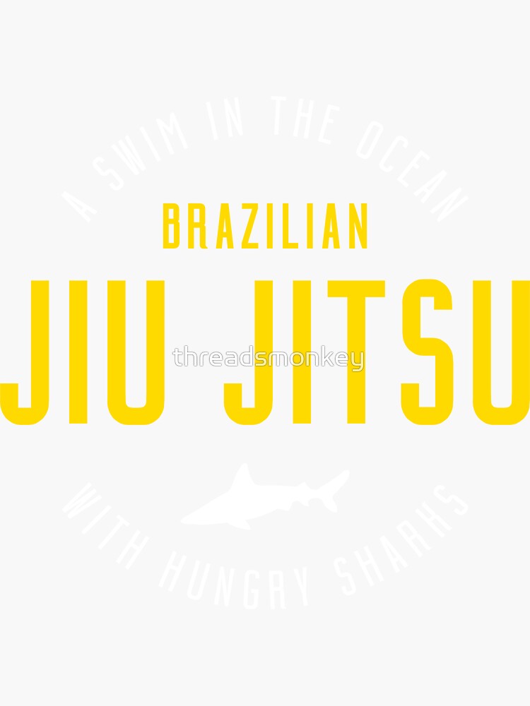 "Jiu Jitsu Swim in the Ocean BJJ Gift Light" Sticker for Sale by threadsmonkey Redbubble
