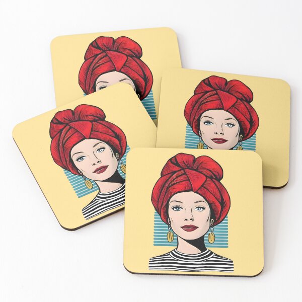 Item preview, Woman with Red Turban designed and sold by Inktypolis.