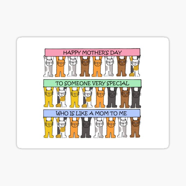 Item preview, Happy Mother's Day Like a Mom to Me Cartoon Cats designed and sold by KateTaylor.