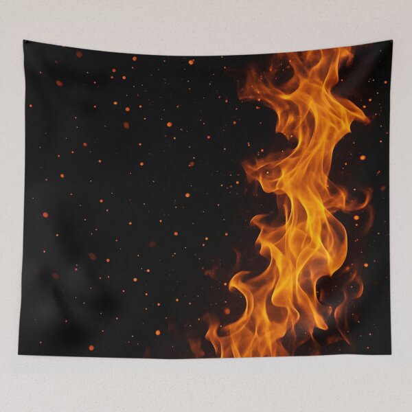Item preview, Dancing Flames on Black designed and sold by Kaleidoscope Print.