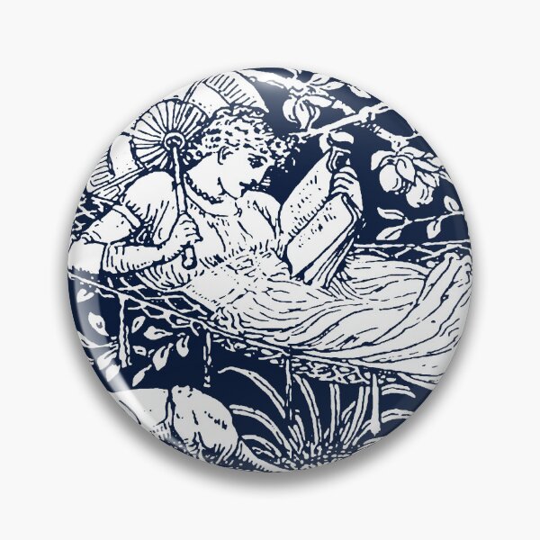 Item preview, Walter Crane Lady Reading Woodcut  designed and sold by Pixelchicken.