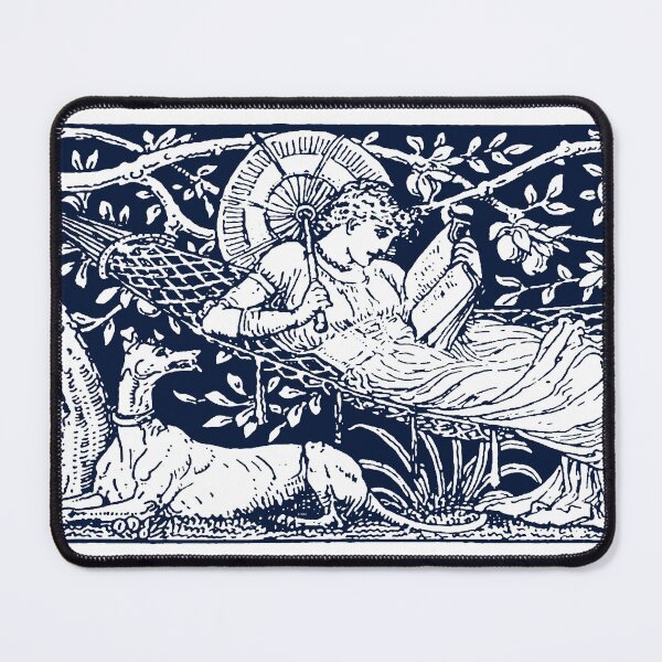 Item preview, Walter Crane Lady Reading Woodcut designed and sold by Pixelchicken.