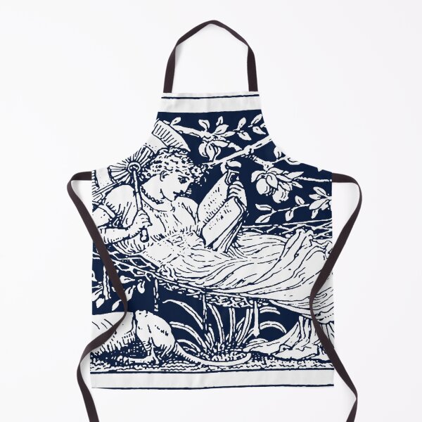 Item preview, Walter Crane Lady Reading Woodcut  designed and sold by Pixelchicken.