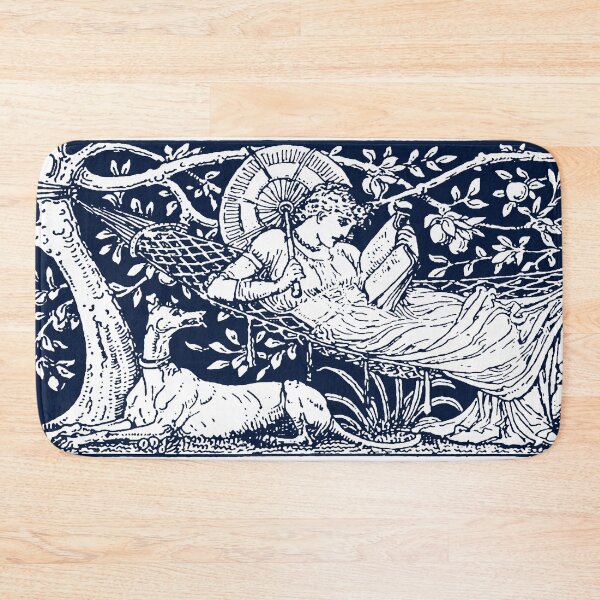 Item preview, Walter Crane Lady Reading Woodcut  designed and sold by Pixelchicken.