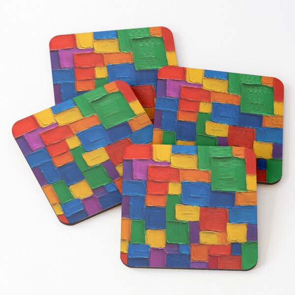 Item preview, Vibrant Abstract Blocks designed and sold by Kaleidoscope Print.