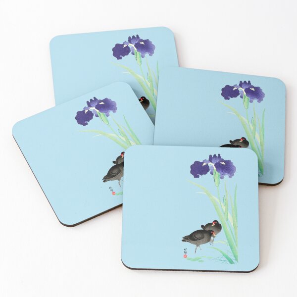 Item preview, Blue Irises and Moorhens by Ohara Koson designed and sold by Pixelchicken.