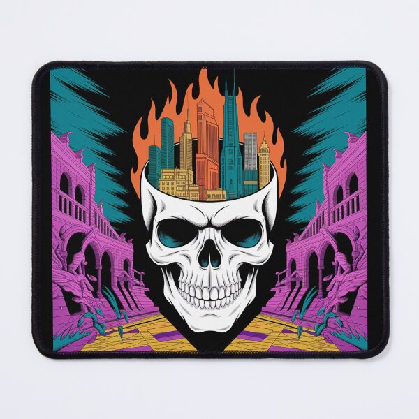 Item preview, Inferno City Skull designed and sold by SpeakingPrint2.