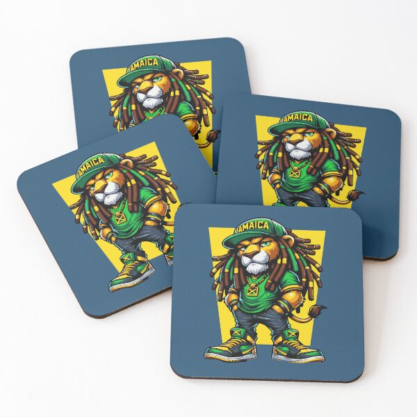Aperçu de l'œuvre Lion rasta de Jamaïque créée et vendue par SavvyEarth.