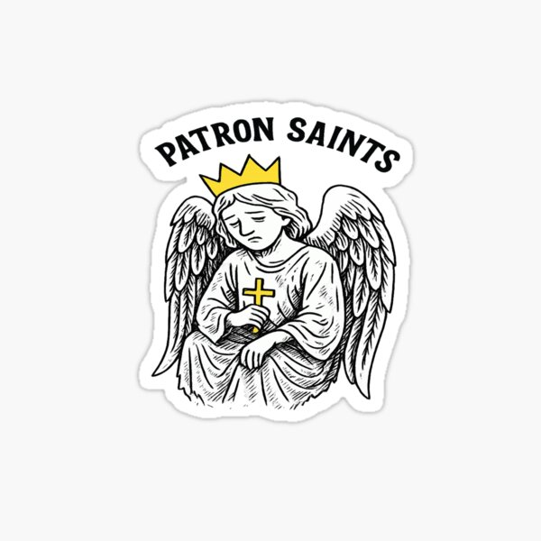 Item preview, Patron Saints Sad Angel boy designed and sold by PatronSaintsInk.