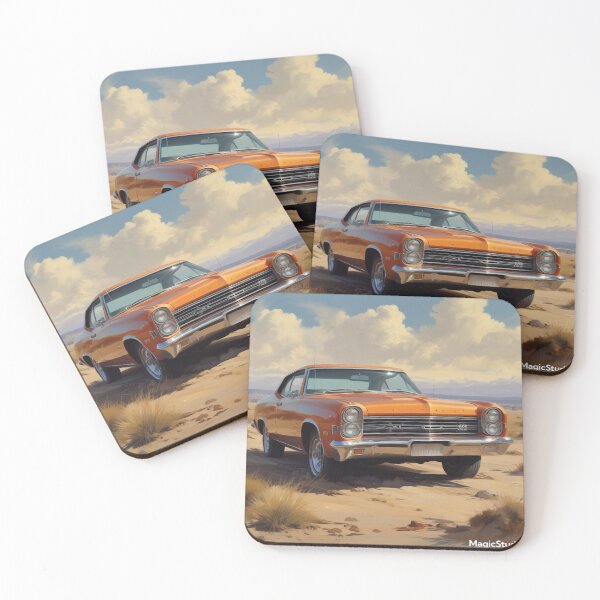 Item preview, Vintage 1967 Ford Fairlane Muscle Car | Retro Desert Scene designed and sold by imagesandicons.