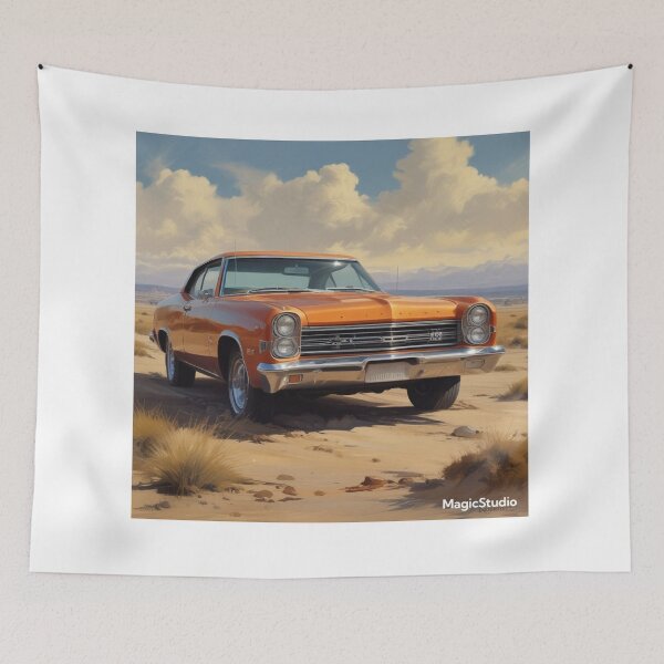 Item preview, Vintage 1967 Ford Fairlane Muscle Car | Retro Desert Scene designed and sold by imagesandicons.