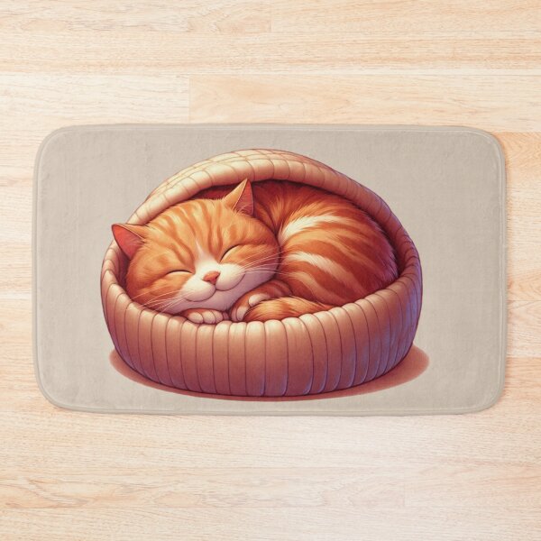 Item preview, Cute orange cat sleeping in basket. designed and sold by Underwoood.
