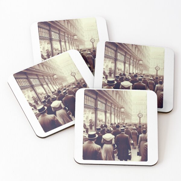 Item preview, Bustling 1920s Berlin – Vintage Black and White City Scene for Urban and History Lovers designed and sold by knalpot-design.