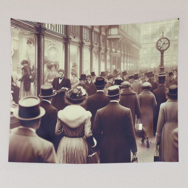 Item preview, Bustling 1920s Berlin – Vintage Black and White City Scene for Urban and History Lovers designed and sold by knalpot-design.