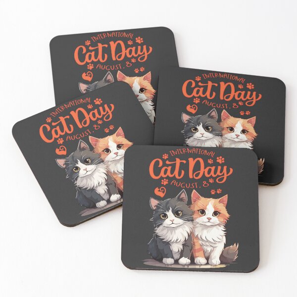 Item preview, International Cat Day August 8 Cute Cats Design designed and sold by ArtComixHaven.