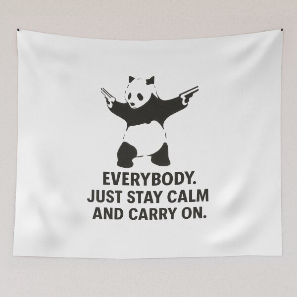 Item preview, Stay Calm Panda | Funny Urban Graffiti Style designed and sold by Sandy's Cheeky Studio.