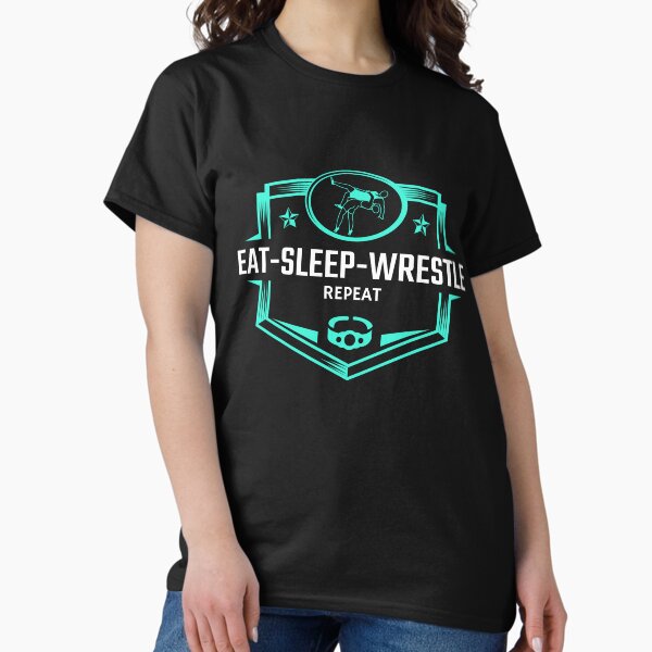 Item preview, Eat Sleep Wrestle Repeat designed and sold by Shady-Dealers.