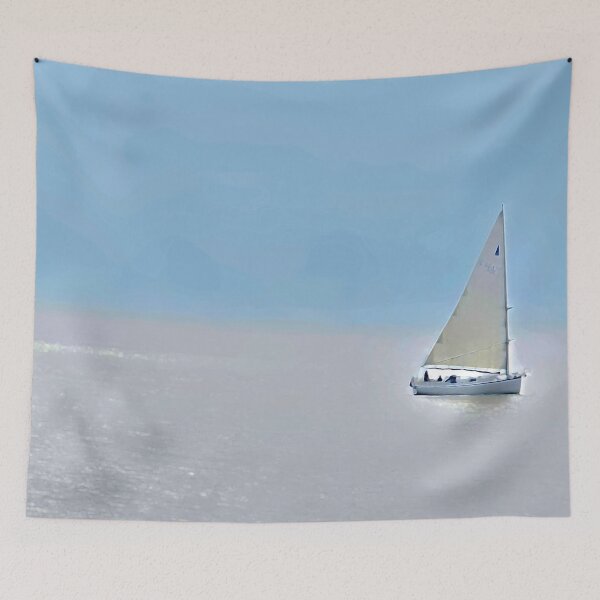 Item preview, Sailboat off beach at Burnham-on-Sea designed and sold by designbywhacky.