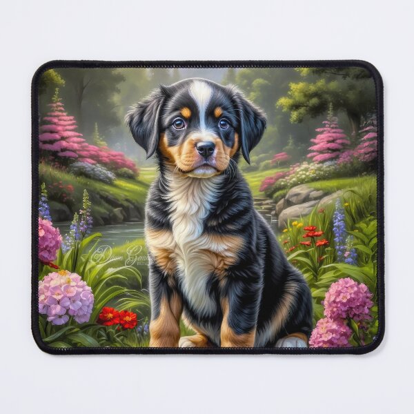 Item preview, Tyrone Greater Swiss Mountain Puppy Portrait designed and sold by Heart and Soul Studio.
